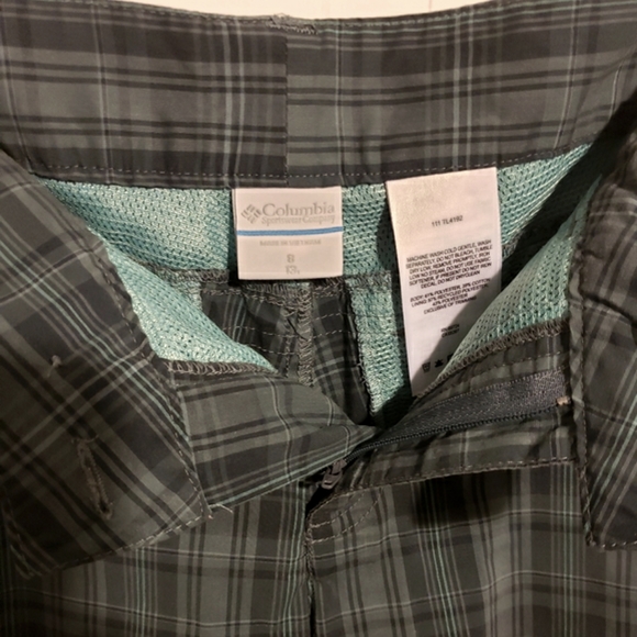 Columbia Sportswear Omni Shade Athliesure Golf Hiking Blue Plaid Woman 8 NWOT - Picture 6 of 11